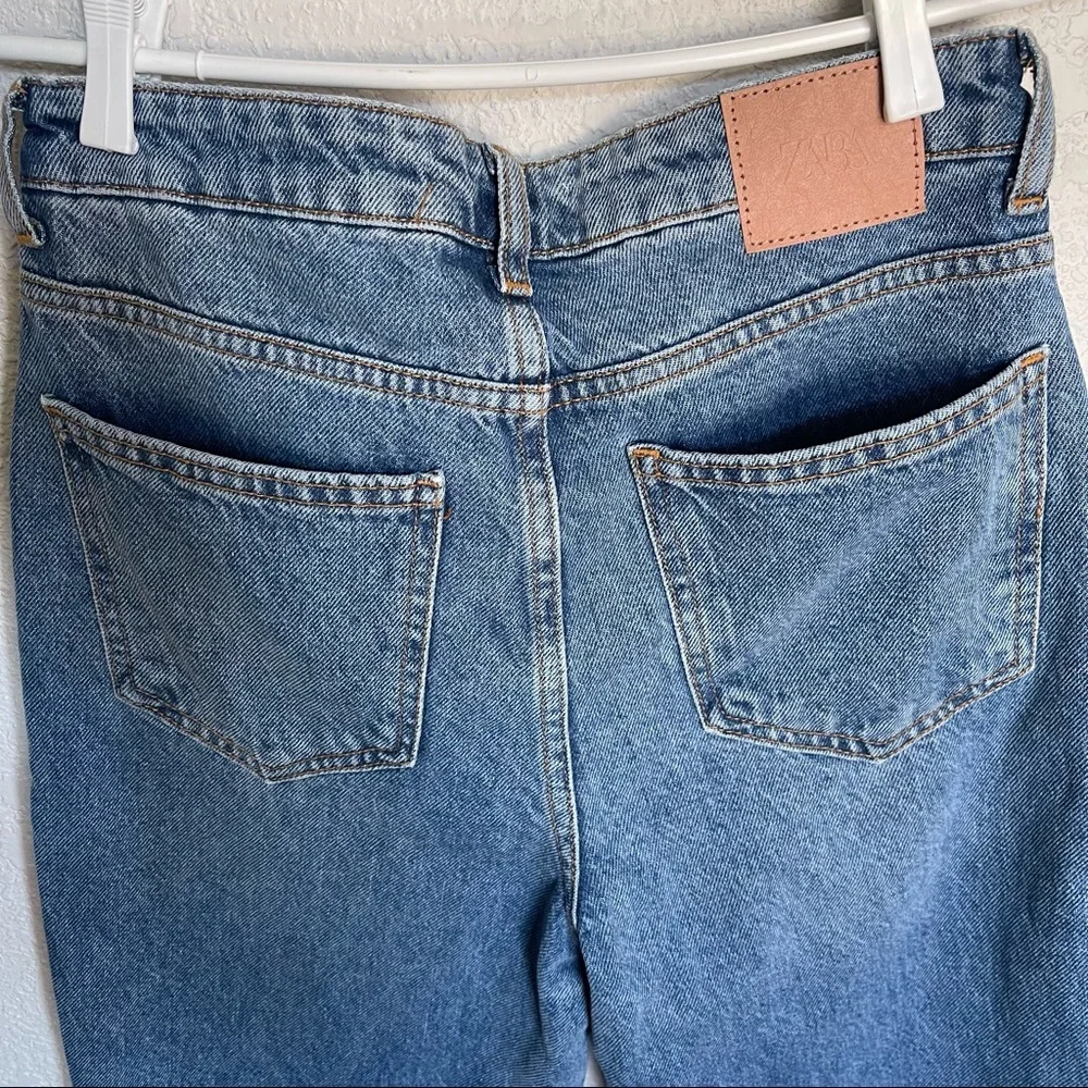 Zara NWT super high rise straight leg jeans - Picture 6 of 11